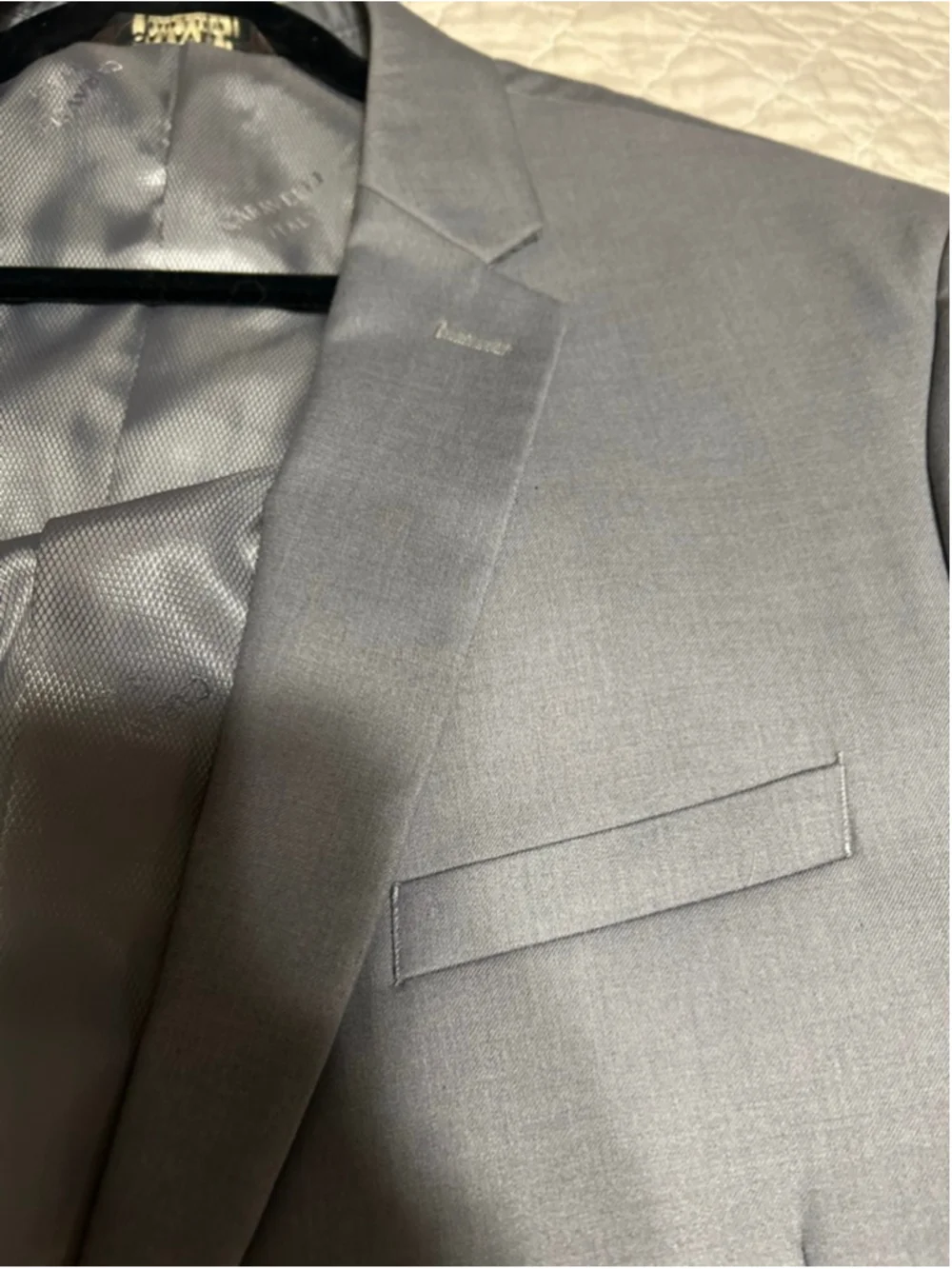 Caravelli Men’s Light Gray Oxford 2B Suit Blazer Sport Jacket Coat 44R Formal